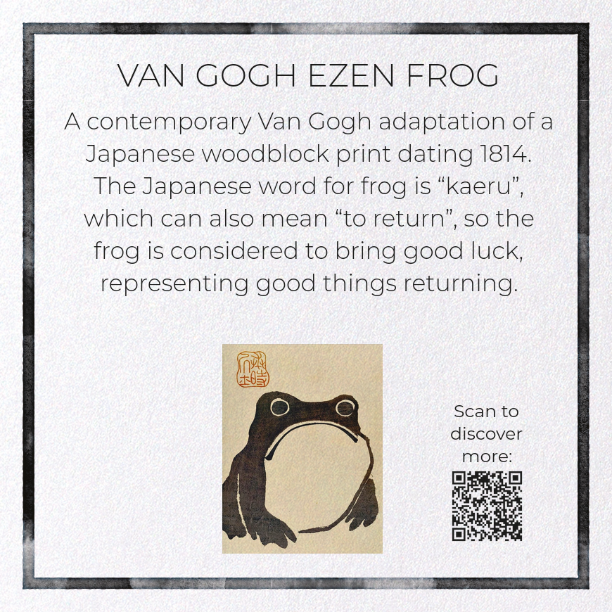 Van Gogh Hoji  Frog Greetings Card
