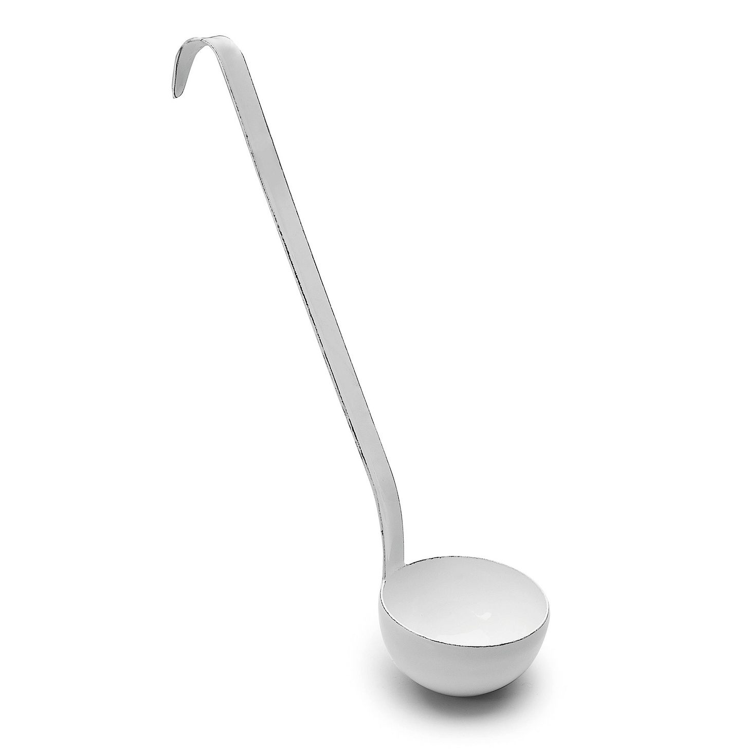 classic enamel soup ladle