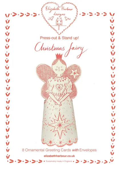 Pop-Up Xmas Fairy Angel Christmas Decorations Note Cards