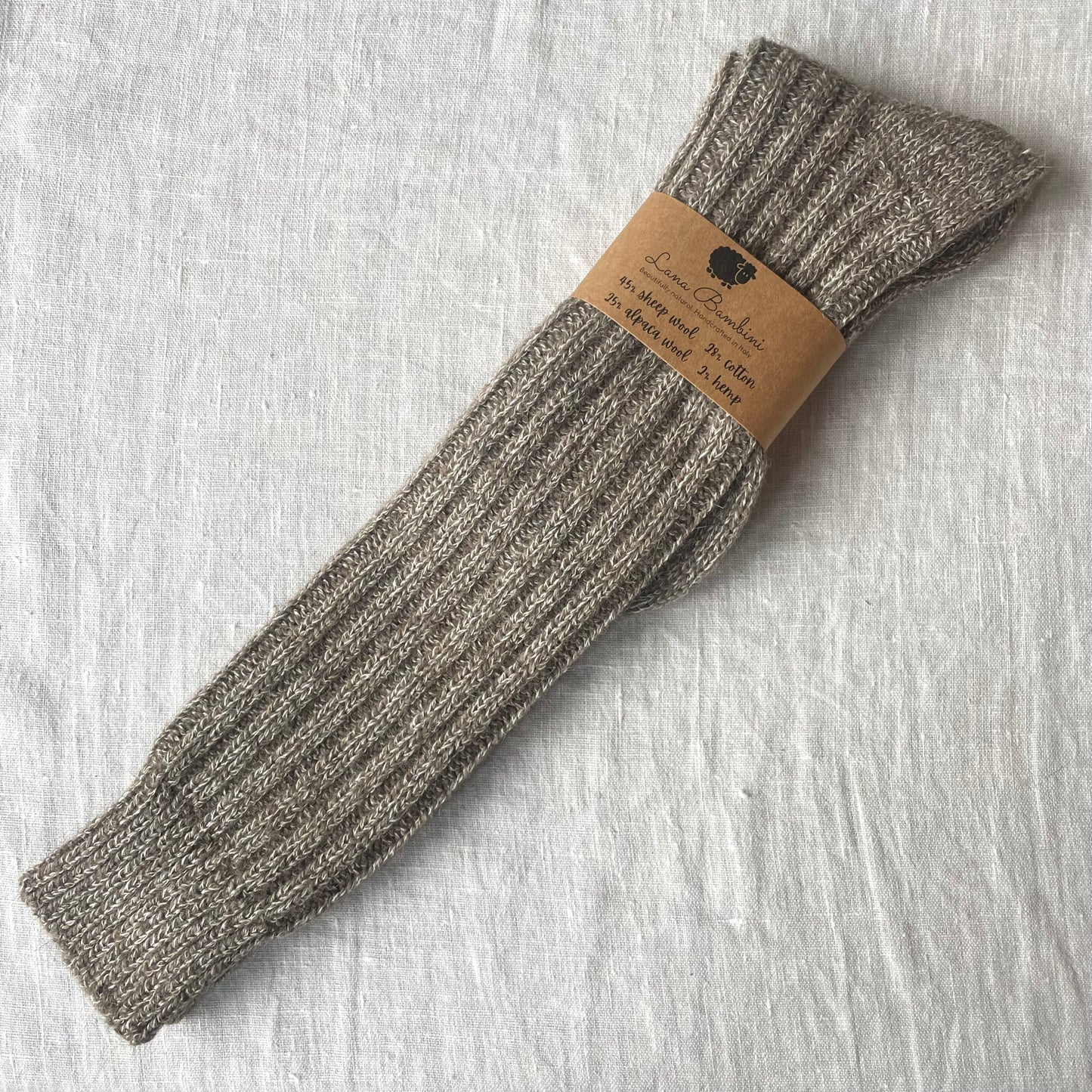 Natural Long Socks - Wool, Alpaca, Cotton & Hemp