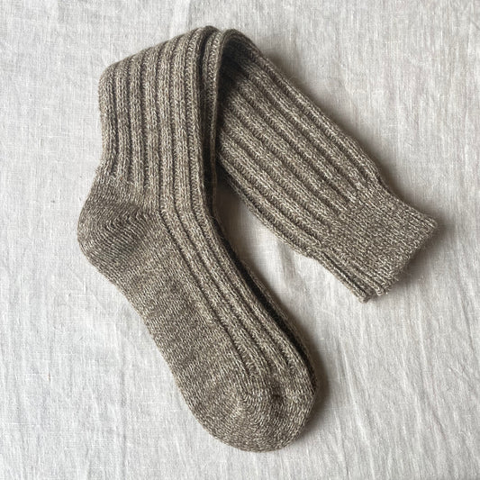 Natural Long Socks - Wool, Alpaca, Cotton & Hemp