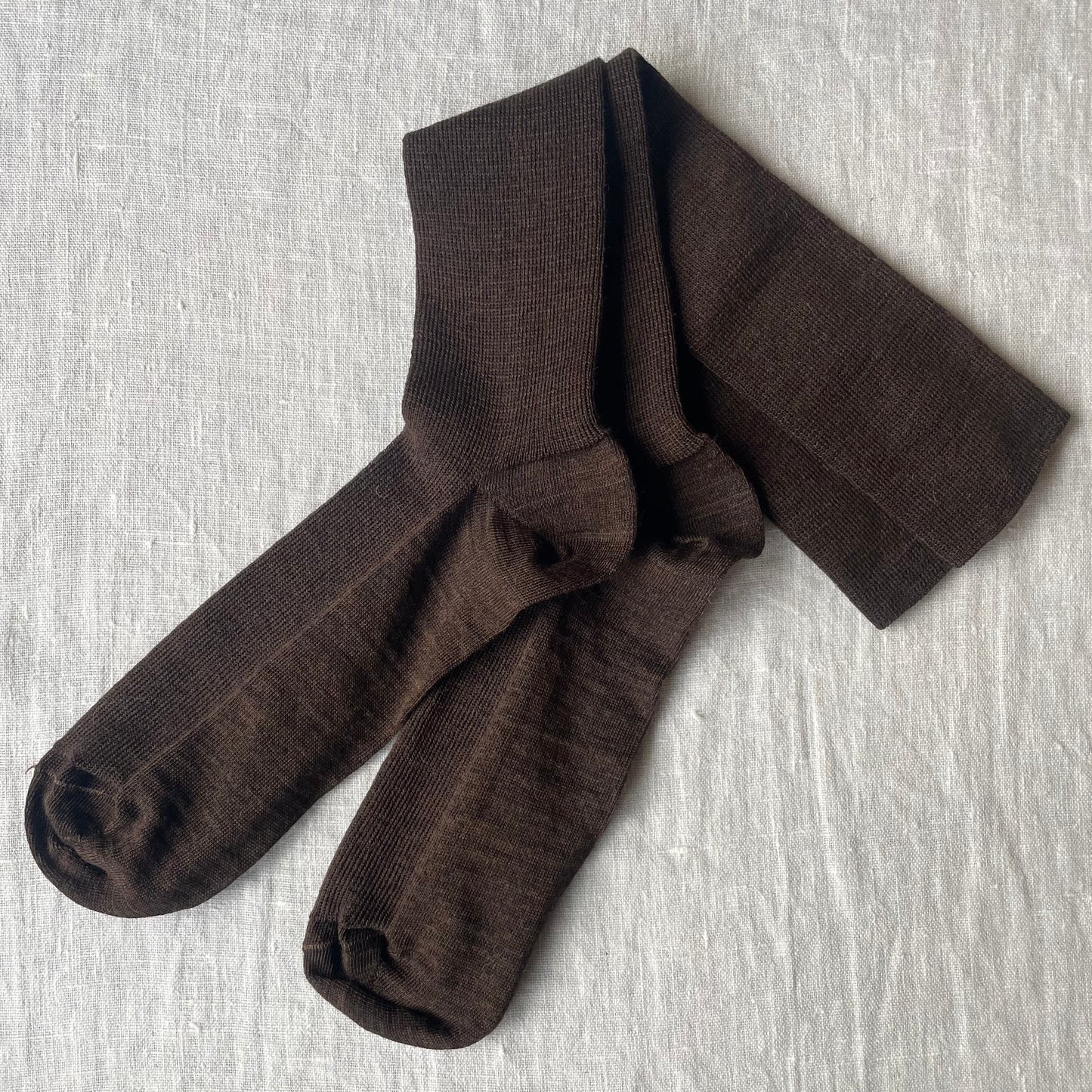 Knee High Light-Knit Socks - 90% Wool, 10% Cotton