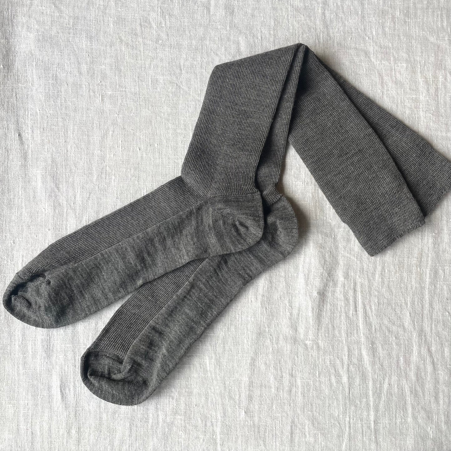 Knee High Light-Knit Socks - 90% Wool, 10% Cotton