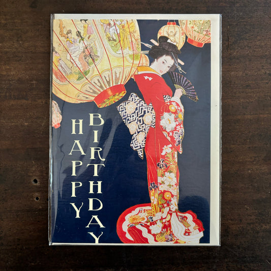 Red Kimono Birthday Card