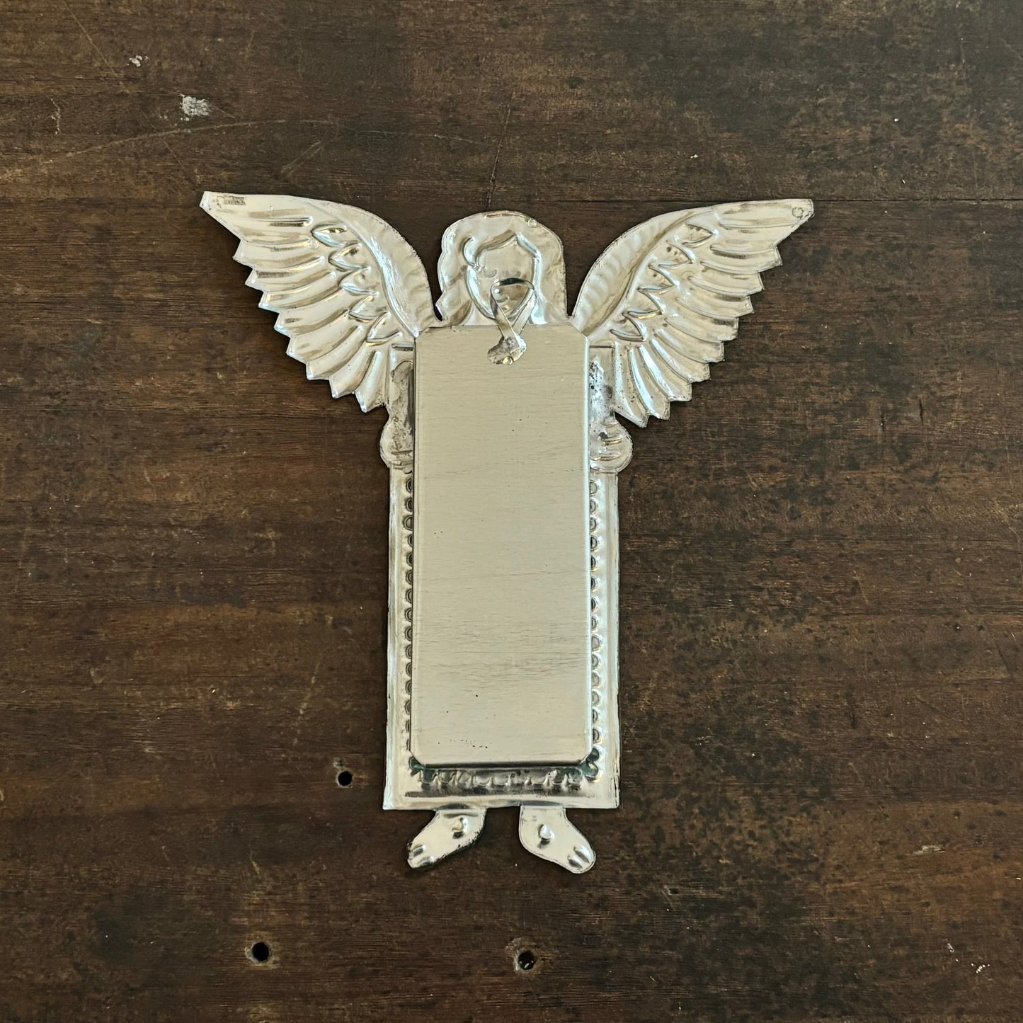 Mexican Tin Milagros - Small Angel Mirror