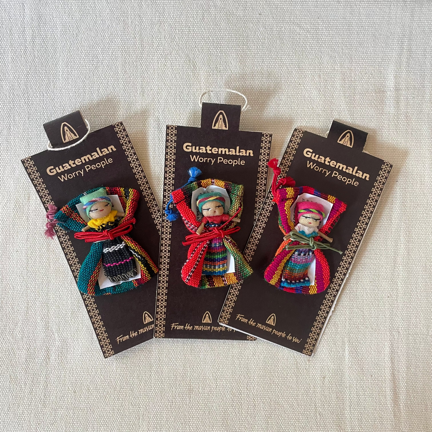 Traditional Guatemalan Worry Doll on Card