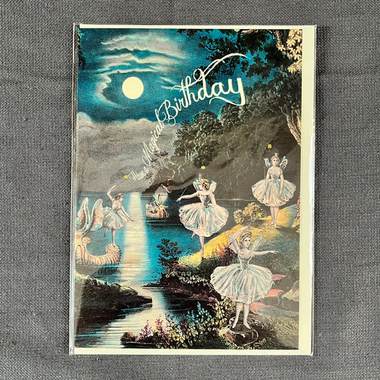 Glittered Swan Lake Ballet Birthday Card
