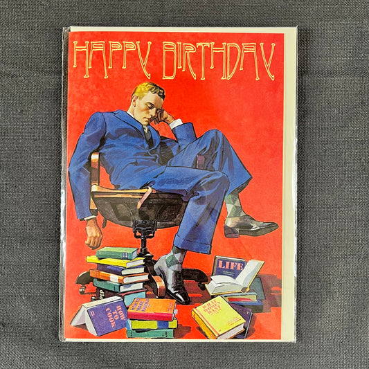 Sleeping Man Birthday Card