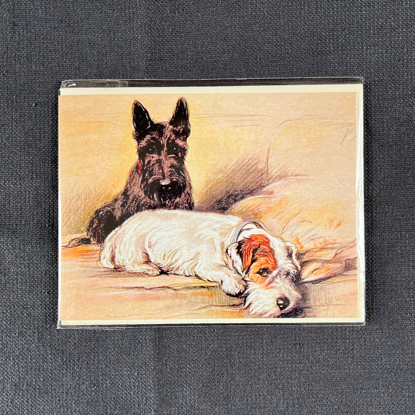 Little Vintage Terrier Dog Greetings Card