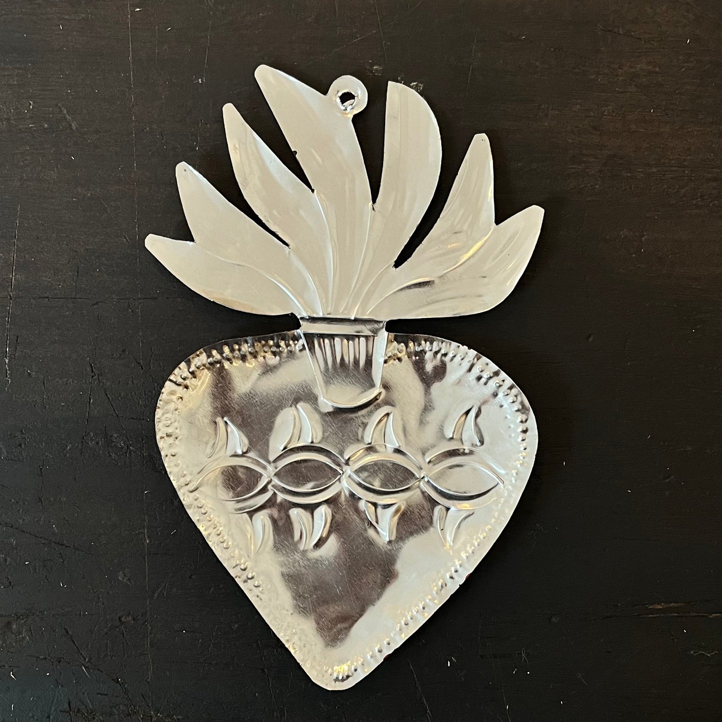 Mexican Tin Craft - Red Heart