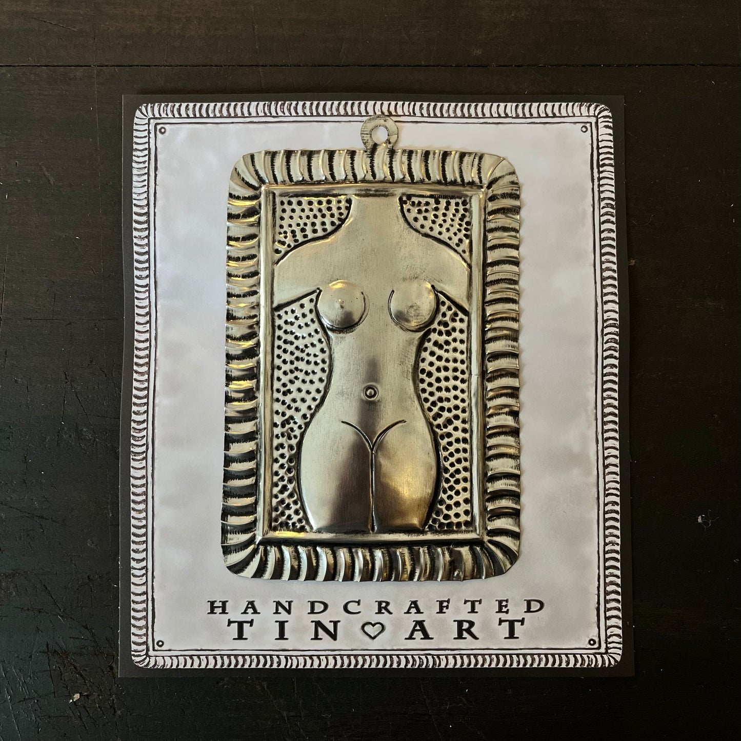 Mexican Tin Craft - Nude Plaque