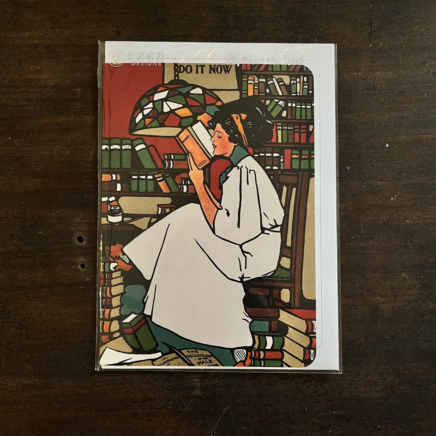 Book Reading (1990) Greetings Card
