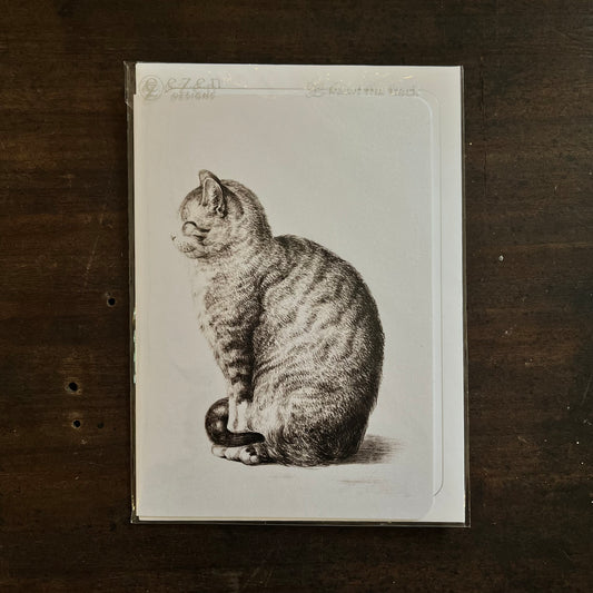 Sitting Cat (1815) Greetings Card