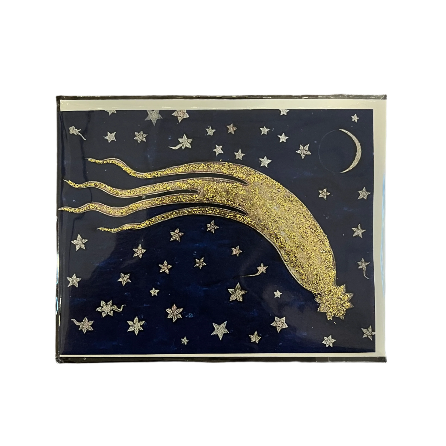 Night Sky Greetings Glittered Card