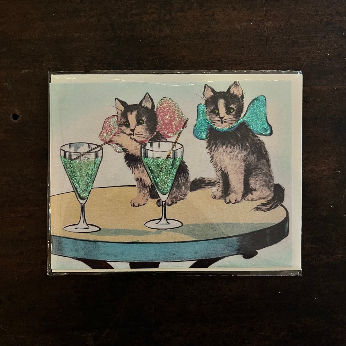 Cocktail Cats Little Greetings Card
