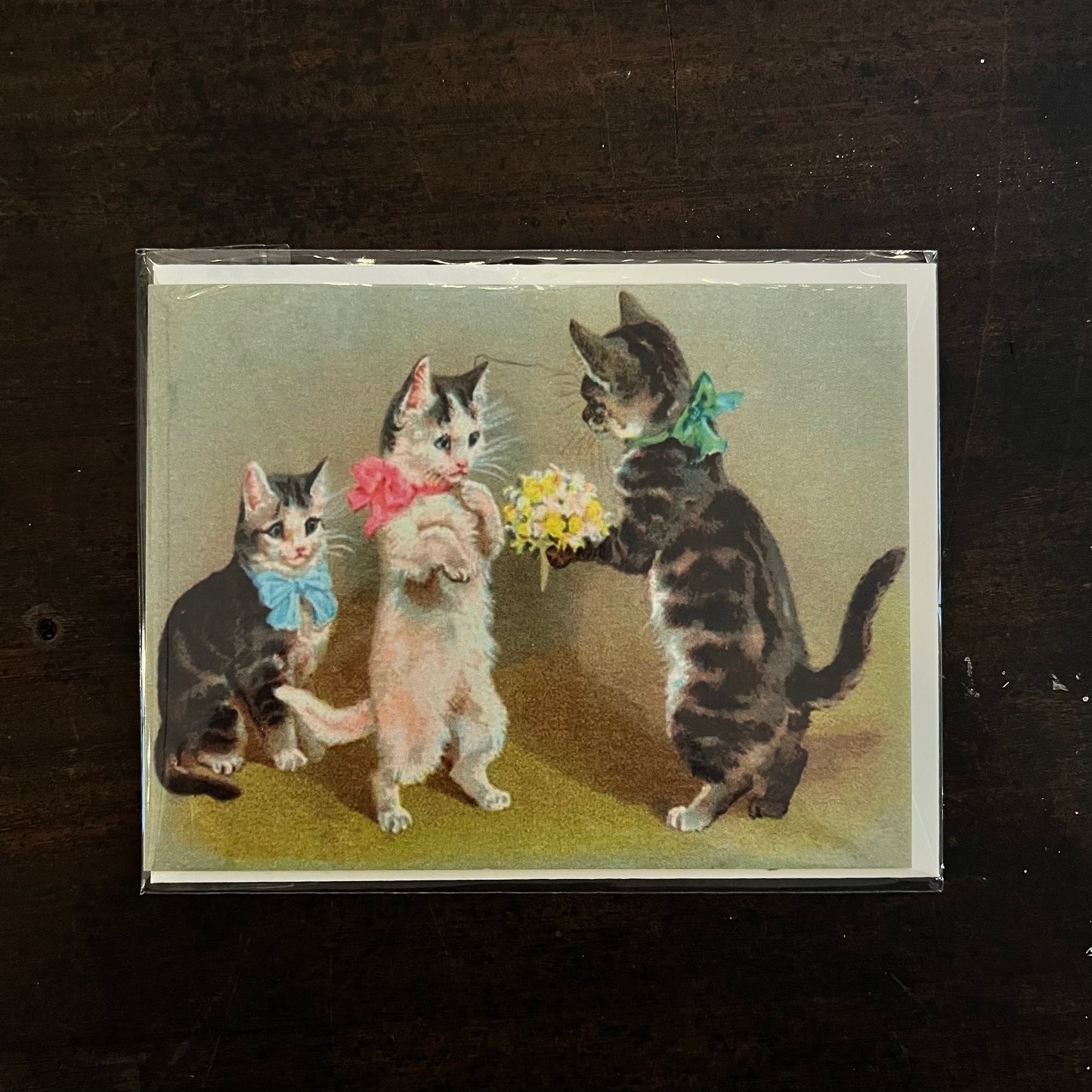 Vintage Cats & Bouquets Greetings Cards