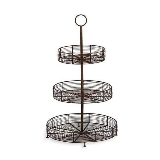 3 Tier Aged Wire Fruit Stand By Nkuku