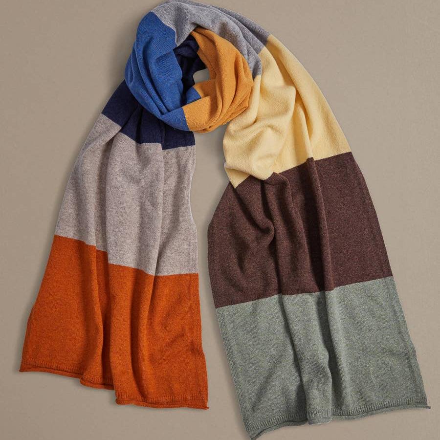 oversized colourblock scarf