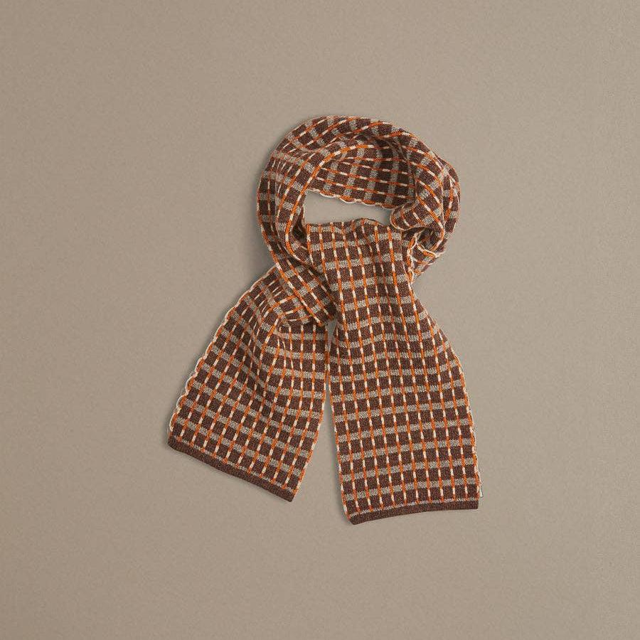 Brown and Orange 70s style scarf