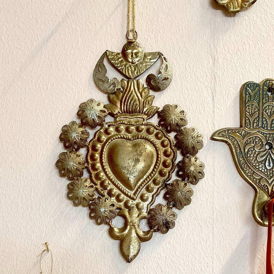 ornate heart milagros