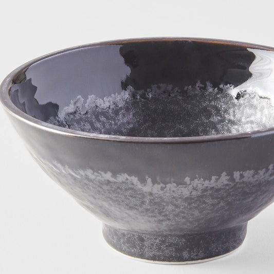 Dark Melt Porcelain Japanese Bowl
