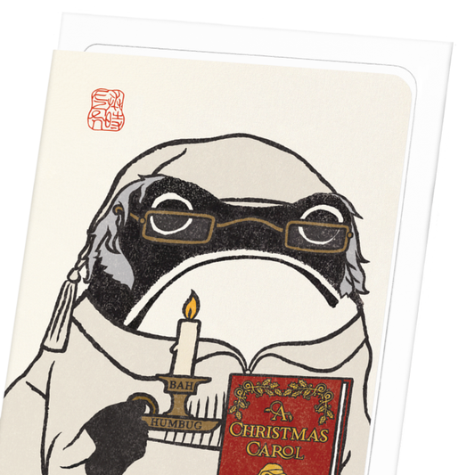 Scrooge Hoji Frog Japanese Greetings Card