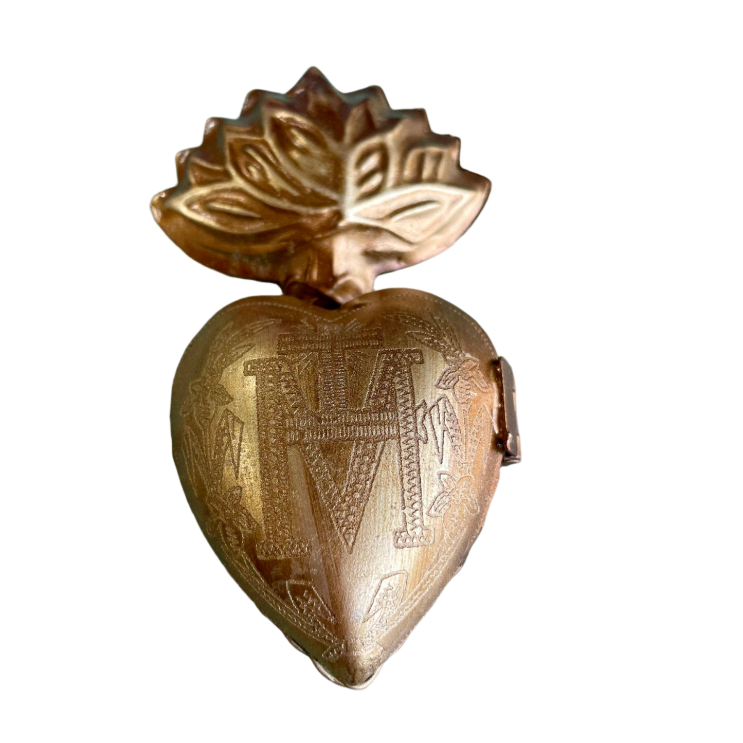 Sacred Heart Tin Ex Voto Milagros Locket