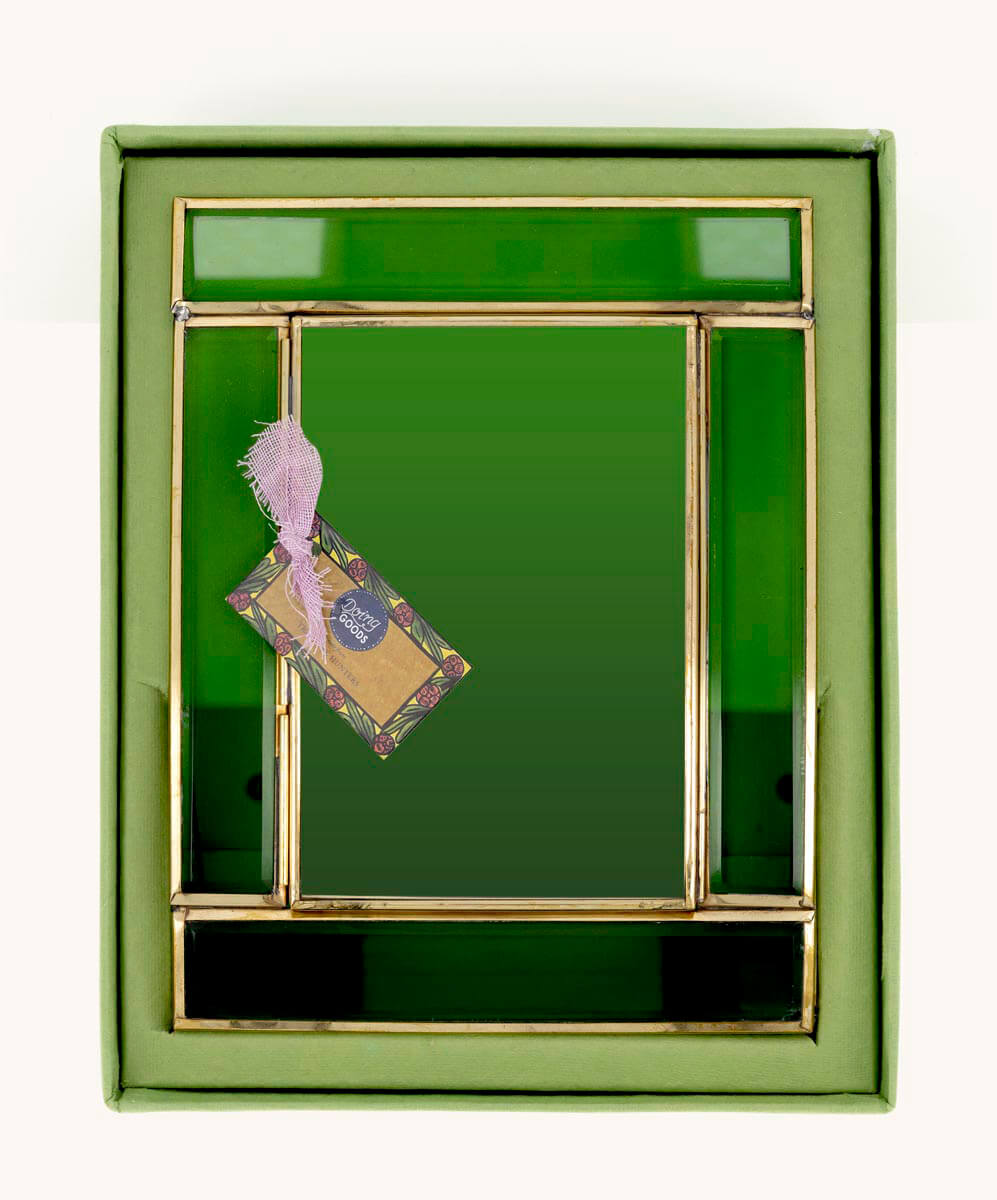 Glass Bonnie Frame Large In Green