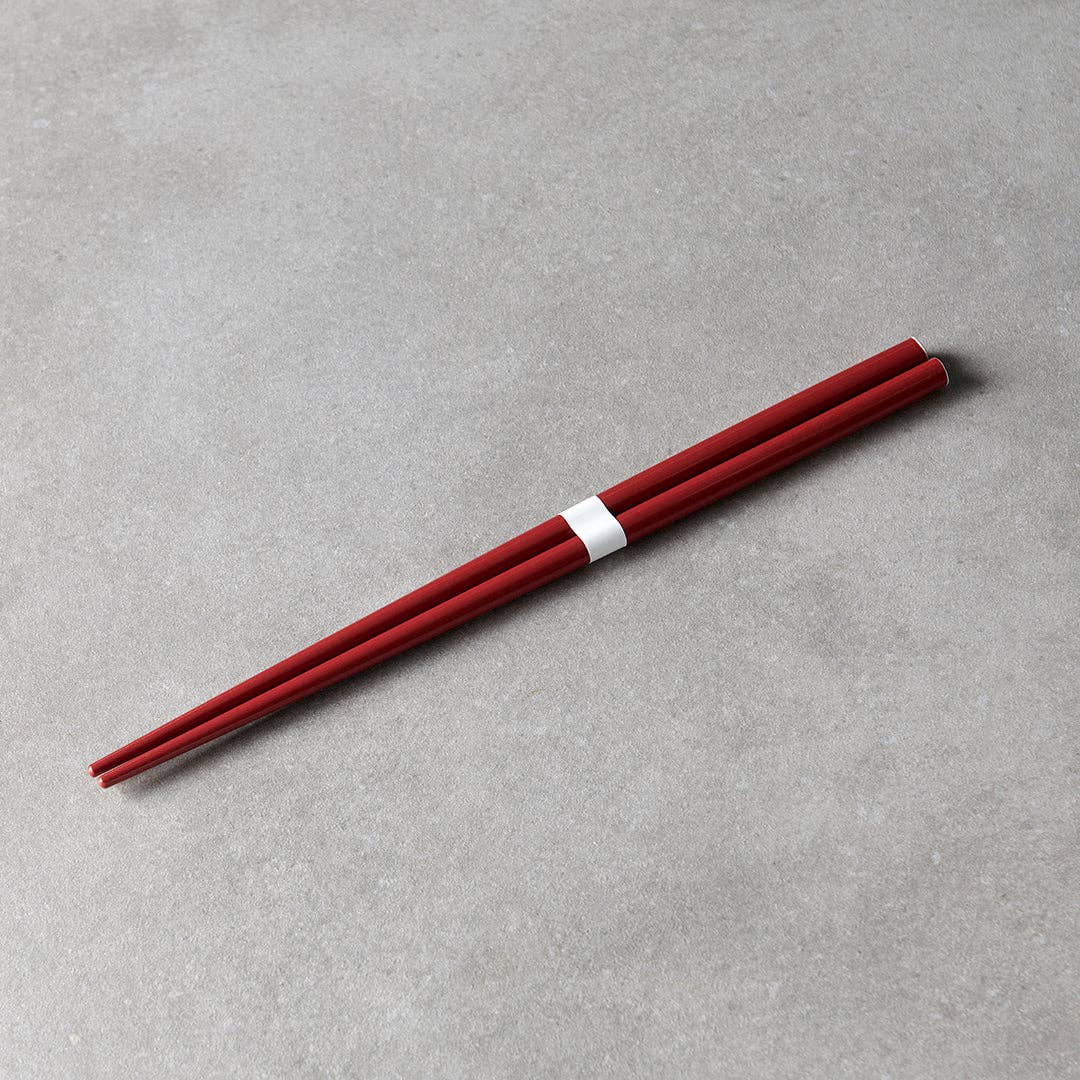 Dark Red & White Chopsticks