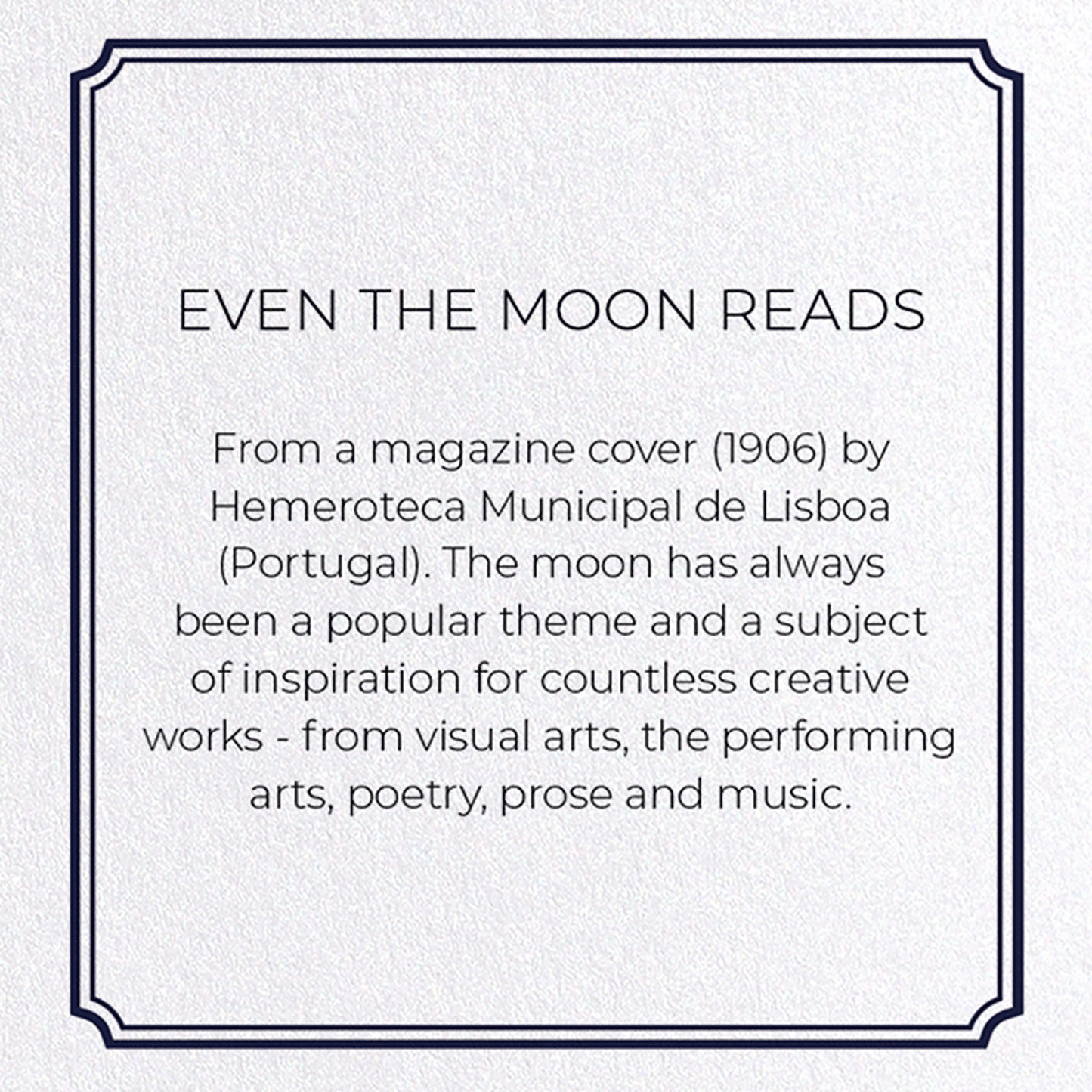 Even The Moon Reads Greetings Card