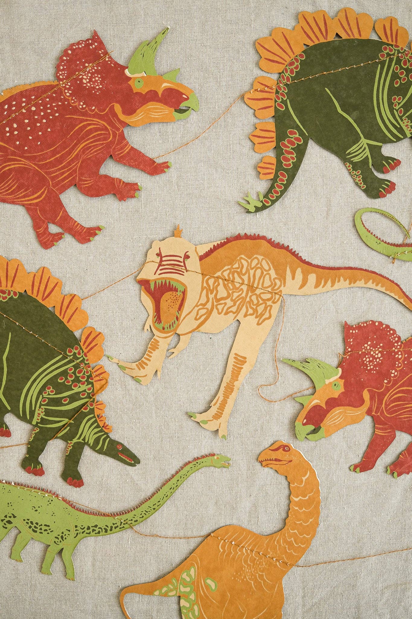 East End Press - Dinosaurs Sewn Garland