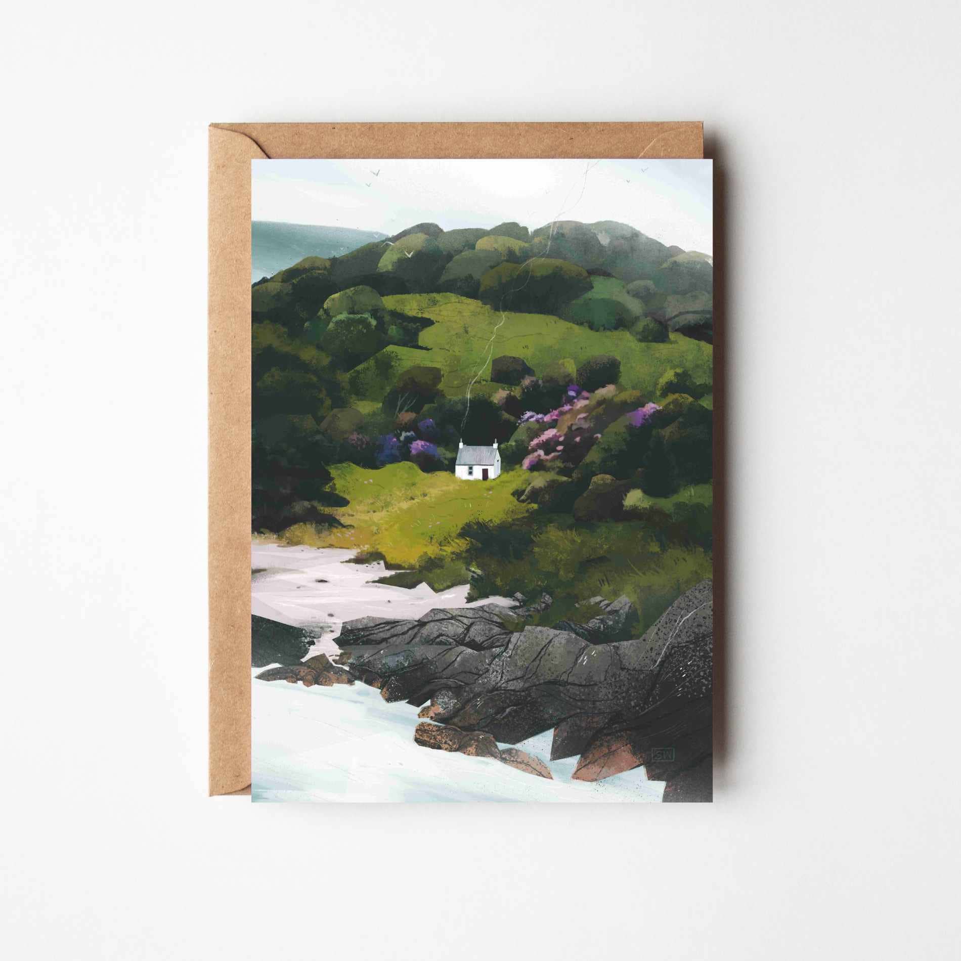 Craggy rocks Cottage Card