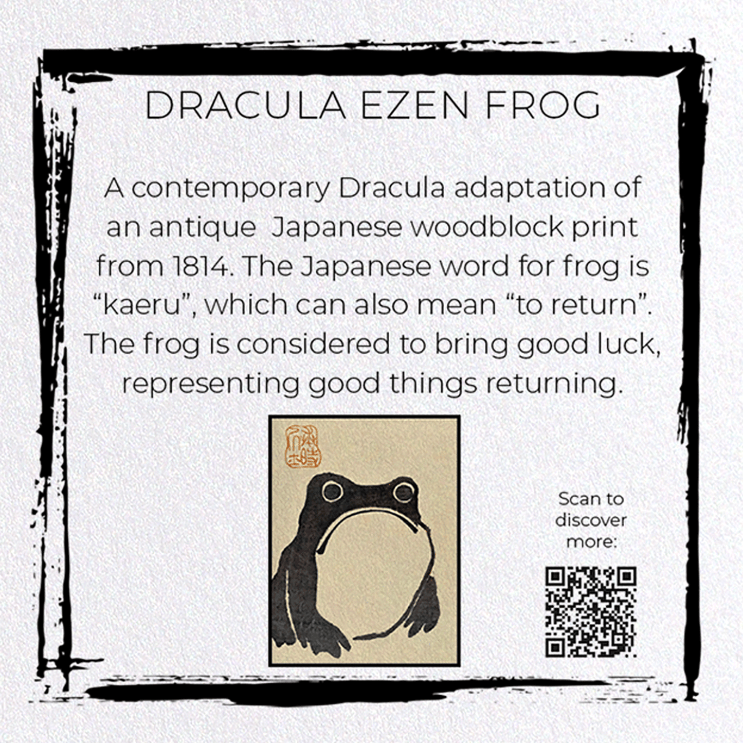 Dracula Ezen Frog Greetings Card