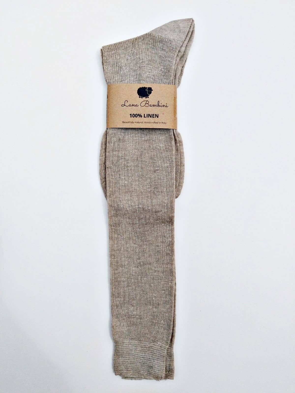 100% Linen Natural Long Socks