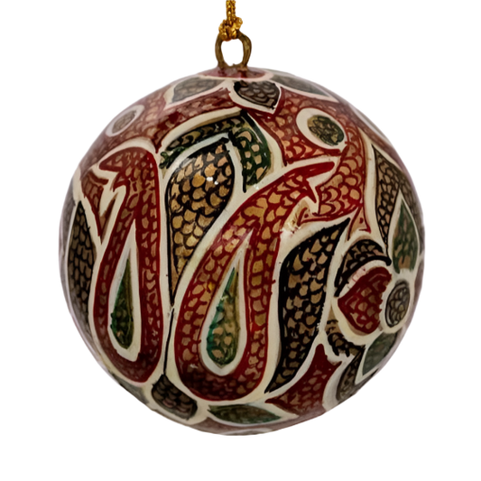 Indian Bold Floral Christmas Bauble Decoration