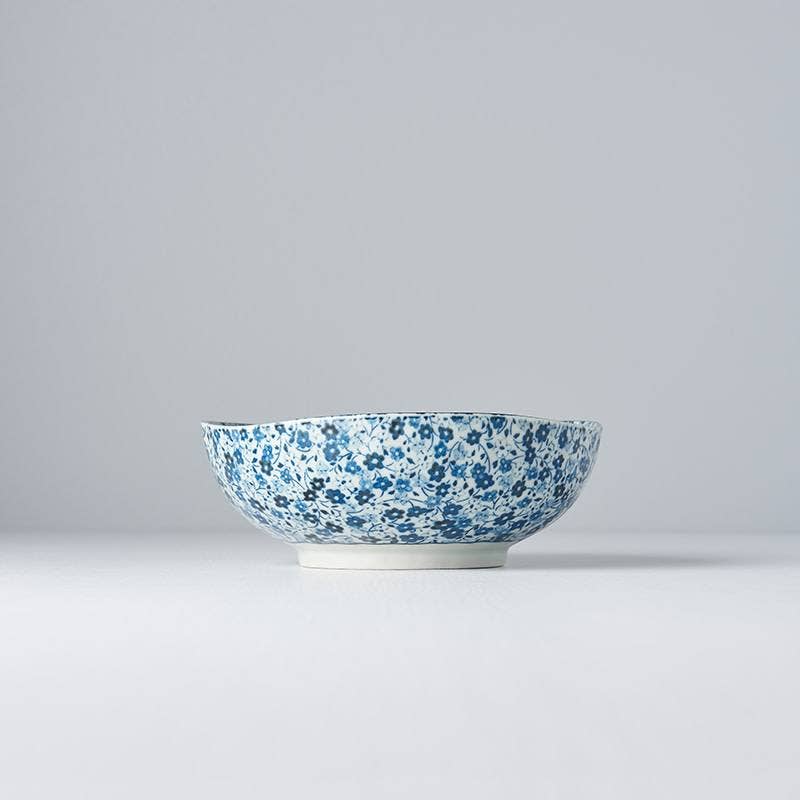 Blue Daisy Wabi Sabi Japanese Bowl