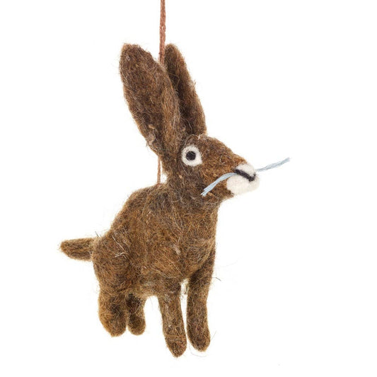 Hare felt Xmas decoration