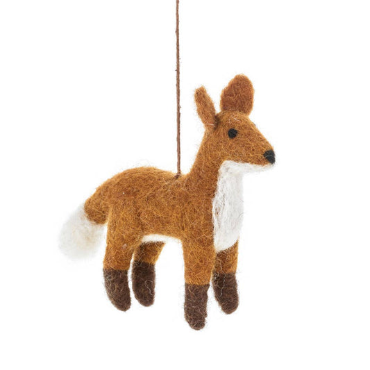 Fox felt Xmas decoration