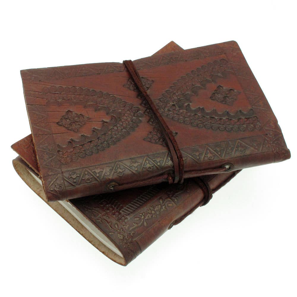 Indra Medium Embossed Leather Notebook