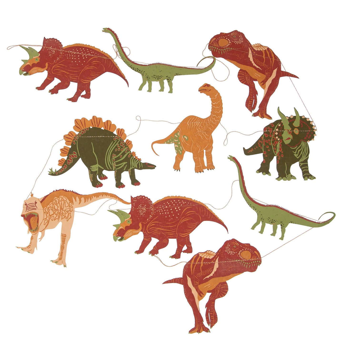 East End Press - Dinosaurs Sewn Garland