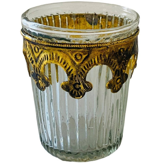 golden tealight glass